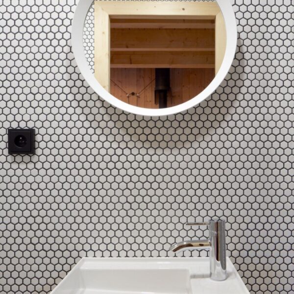 The Mosaic Factory  Hexagon mozaiek - Wit - 23x26 - - Afbeelding 2