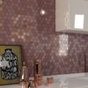 The Mosaic Factory - Hexagon Bordeaux Rood - Glans & Mat - Afbeelding 3