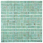 The Mosaic Factory - Aqua Green Golden Vein - Square
