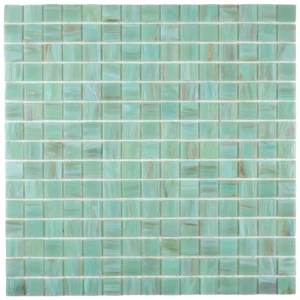 The Mosaic Factory  Goudader Glasmozaiek - Aqua Green - - 20x20