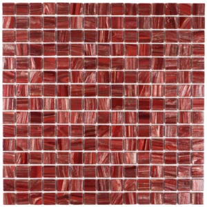 The Mosaic Factory  Goudader Glasmozaiek - Wine Red - - 20x20