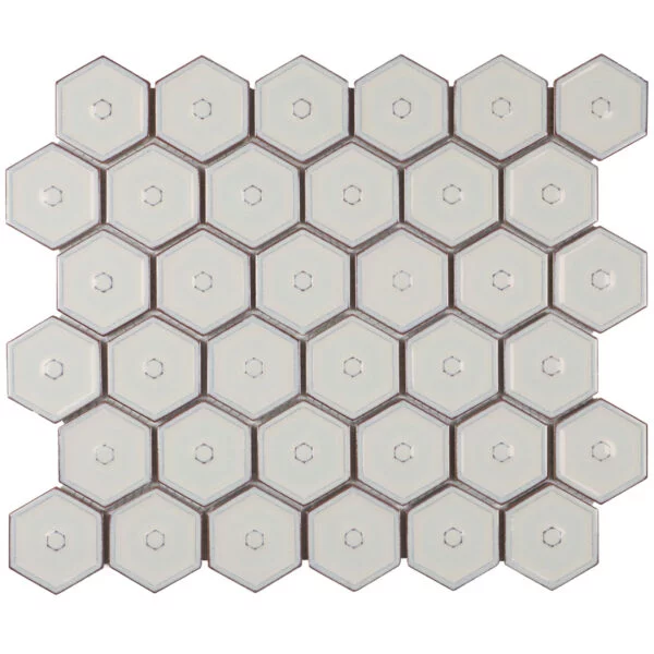 The Mosaic Factory - Café Latte Glossy - Hexagon