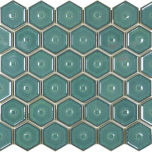 The Mosaic Factory - Forest Green Glossy - Hexagon