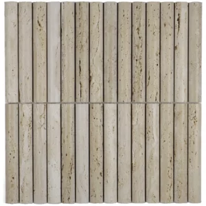 The Mosaic Factory - Beige Travertine - Kitkat Convex