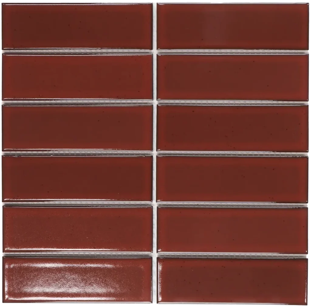 The Mosaic Factory - Deep Burgundy Glossy - Rectangle