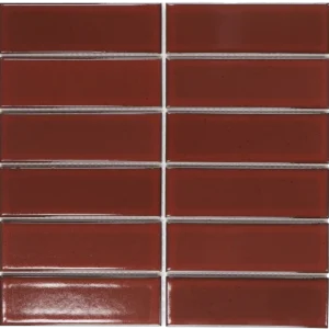 The Mosaic Factory  Deep Burgundy Glossy - - Rectangle